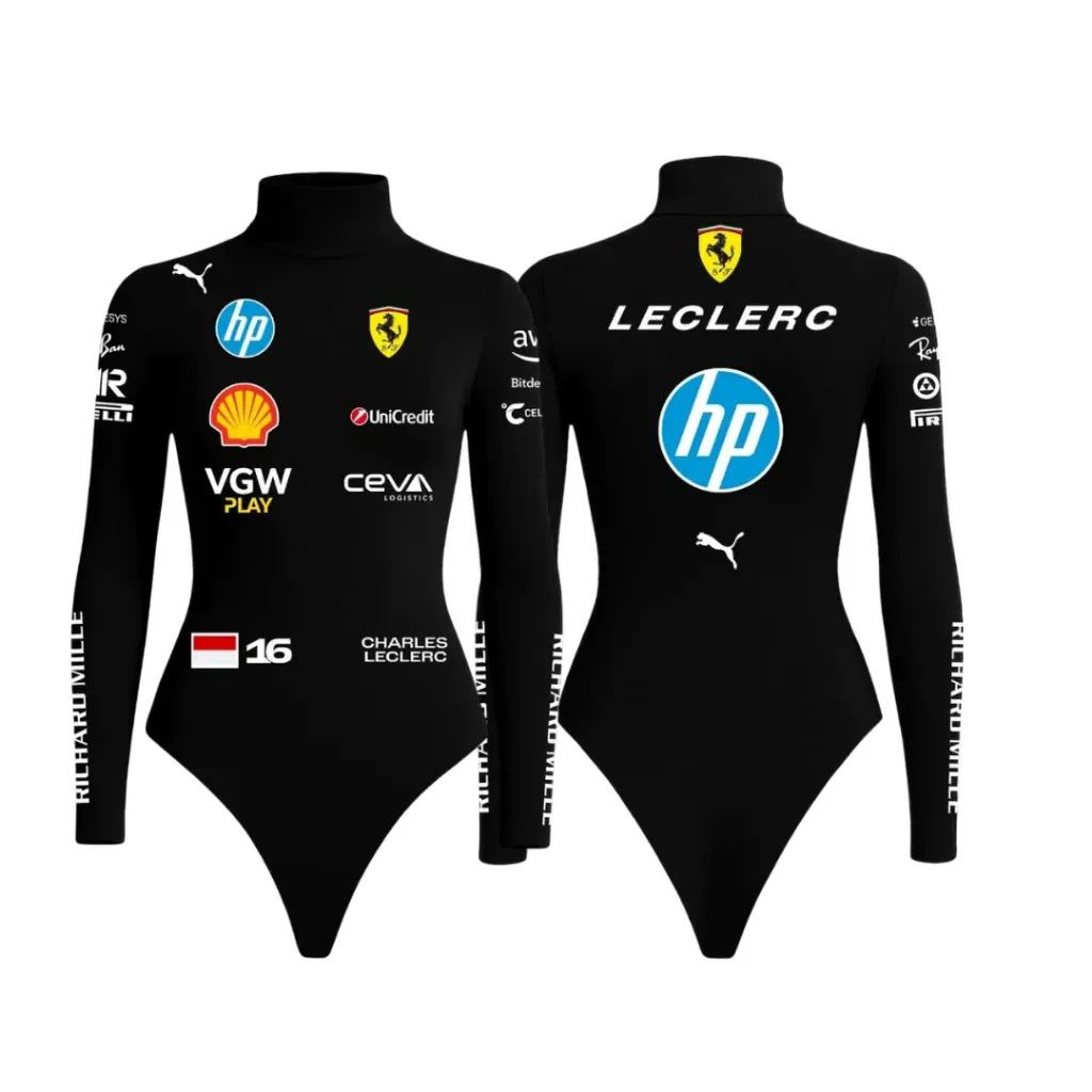 Ferrari Black F1 Bodysuit